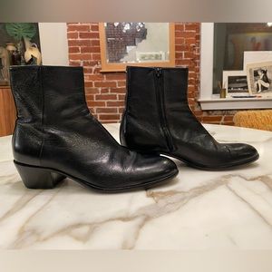 Margiela Tuxedo Boot with Cuban Heel in Black Leather EU 40